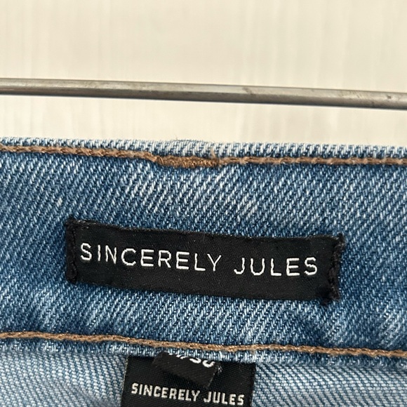 Sincerely Jules | Blue Distressed Jean Shorts | Size 11/30 - Picture 7 of 8